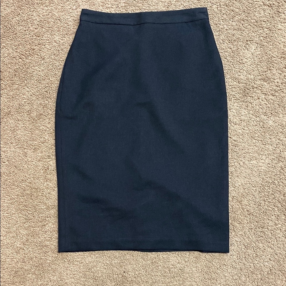 Blue Knee-Length Pencil Skirt for Work
